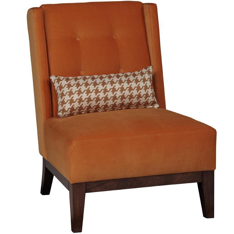 Orange armless accent discount chair